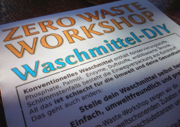 Events Zero Waste Workshop Waschmittel-DIY